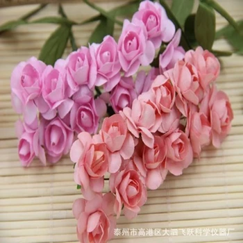 144pcs/saco de Coroa Material da Pulseira Flor de Papel com Flores Artificiais Doces Caixa de Embalagem de Presente Caixa de Secas Buquê de Flores Acessórios