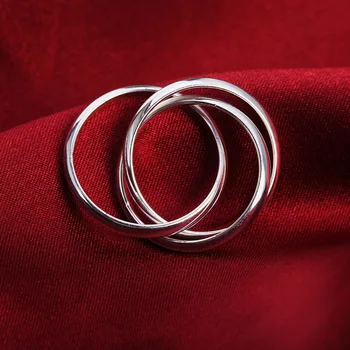 Minimalista Casal Casamento 3 Vintage Anéis De Prata 925 Esterlina De Mulher Os Homens Acessórios De Jóias, Jóias 2020