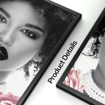 Paris Fashion Girl Black Lips Perfume De Rosas Arte De Parede De Lona Da Pintura Nórdica Pôsteres E Impressões De Parede A Imagem Para Decoração De Sala De Estar