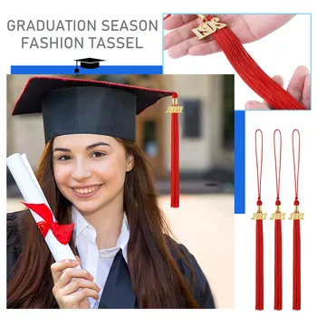 2021 Graduado De Doutoramento Uniforme Chapéu De Decoração De Borla Pendente Acadêmica De Graduação Pendão De Pós-Graduação Caps Pingente Acessórios #40