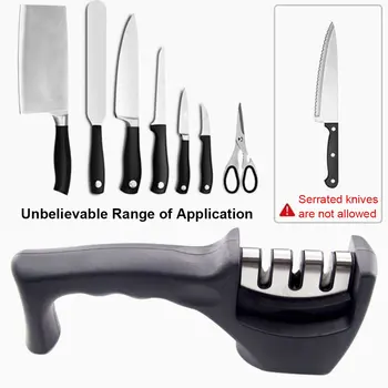 Família manual de apontadores, utensílios de cozinha, afiar ferramentas, rápido de nitidez de várias facas, substituível cabeças venda quente