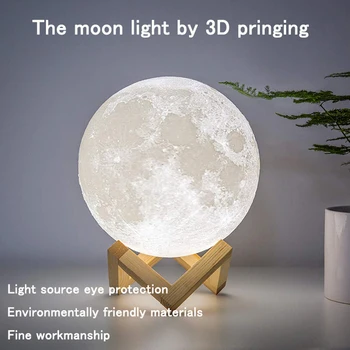 ZK20 Dropshipping Lua Lâmpada LED 16 Cores de Impressão 3D Noite de Luz com bateria Recarregável para Crianças, Amigos, Amante de Presentes de Aniversário
