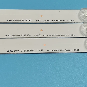 3 PCS/set 8LED 840 mm Retroiluminação LED strip Para LG 43UH603V 43UH620V 43UH610T 43UH630V 43UH6030 6916L-2744A UHD 43UH610A