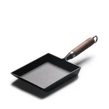 Engrossado Japonês Omelete Pan/Ovo Panela antiaderente Retângulo Mini Frigideira Tamagoyaki, de Ferro Fundido, Pan