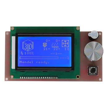 Anet 12864 LCD Inteligente Tela de Exibição do Módulo Controlador com Cabo de Impressora 3D Acessório para Impressora 3D Reprap Kit de Impressora 3D
