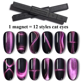 2 Peças Multifuncionais da Arte do Prego Ímãs DIY Olhos de Gato Efeito de Unhas de Gel Vara Magnética para Olho de Gato UV Gel Unha polonês Manicure