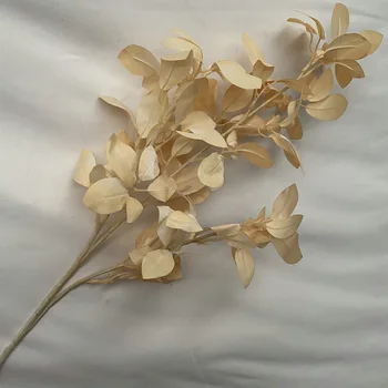 Falso Flores, artigos de decoração, Decoração de Casamento-seda-Tecido estampado de Simulação Roxo Folhas de Bambu Interior Arranjo de Flor
