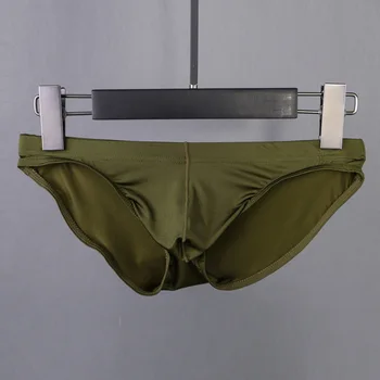 Cuecas simples de Moda Sexy Low-rise Cuecas sem costura Respirável Cor Sólida masculino calcinha Cueca