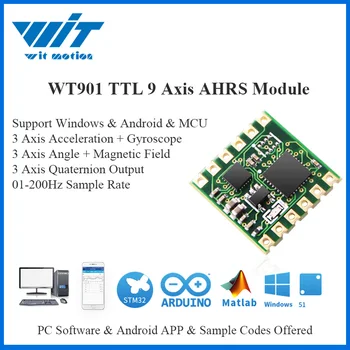 WitMotion WT901 TTL & I2C 9 Eixo do Sensor Digital de Ângulo + Acelerômetro + Giroscópio + Bússola Electrónica MPU9250 no PC/Android/MCU