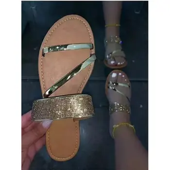 MIYEDA Moda Verão Chinelo Mulheres de Cristal Respirável Fora de Praia Feminino Slides Fronteira Sapatos Cool Plus Size Sandálias