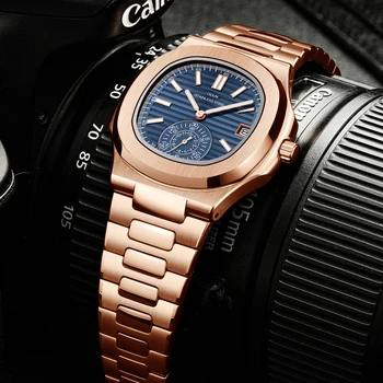 2021 DIDUN Moda Mens Relógios as melhores marcas de Luxo do Relógio de Pulso Relógio de Quartzo Relógio Homens de Aço Inoxidável Impermeáveis Masculino
