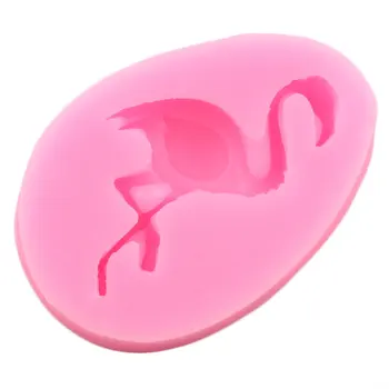 Flamingo Moldes De Silicone Fondant De Chocolate Do Molde De Decoração Do Bolo De Ferramentas De Sugarcraft Cupcake Topper Molde Doces Argila Do Polímero Moldes
