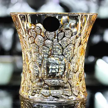 Estilo europeu em grande escala vidro de cristal de desenho ouro, vinho, uísque de vidro, vidro de cerveja de copo de chá espíritos copo de aguardente de vidro