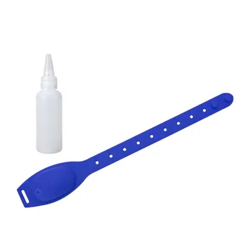 Silicone Hand Sanitizer, Hand Washing Gel, Alcohol Dispensing Bracelet, Wrist Strap + Sharp Mouth Bottle, Adult And Child M50