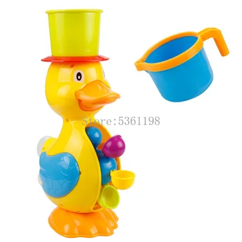 O bebê do Banho de Chuveiro Brinquedos Bonito Pato Amarelo roda d'água Elefante Brinquedos do Bebê Torneira do Banho de aspersão de Água Ferramenta de Brinquedo para Crianças