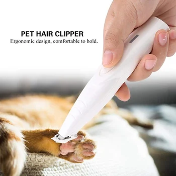 Recarregável USB animal de Estimação Clippers Cão Elétrico de Corte Mini Cortador de Pêlos de animais de Estimação Pata Aparador de animal de Estimação em Casa Suprimentos