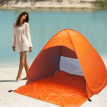 Automático de Pop-Up de Sol ao ar livre Abrigo Praia Tenda Proteção UV para proteger do Sol Camping Viagens Sombras à prova de chuva, de Equipamento de Campismo