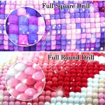 Nova 5D DIY círculo completo de diamante de pintura de rosa os lábios vermelhos para você 3D de bordado de amor dom de ponto de cruz, mosaico, decoração arte