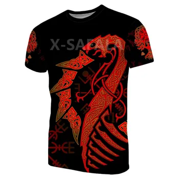 X-Safala Viking Phoenix Celtics Armaduras de Samurais Lobo Tatuagem 3D, os Impressos de T-Shirts de Moda de Verão de Mulheres, Homens Harajuku Casual Tee