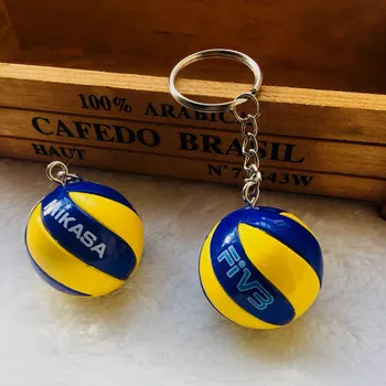 2018 Esporte Voleibol de Praia PVC Chaveiro chaveiros Anel de Cadeia de Futebol Bola de Praia Anel de Chave Presentes Homens Jóias Chaveiro Chaveiros