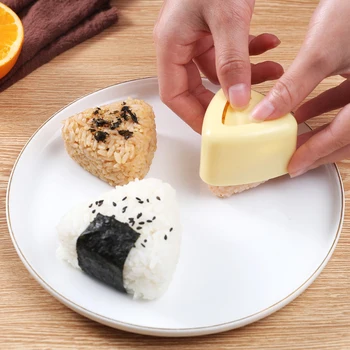 DIY Sushi Molde Onigiri Arroz de Legumes Bola Prima Triangular Sushi Maker Molde Kit Sushi Japonês Cozinha Bento Acessórios