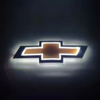 5D Logotipo do Carro do DIODO emissor de Luz do Carro Emblema do DIODO emissor de Adesivo de Luz Exterior Decoração de Design Adequado para Chevrolet Modificação de Carro
