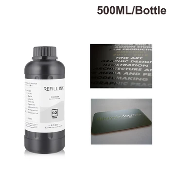 500 ML/Frasco UV Brilho de Tinta Para Epson L1800 1390 1410 R280 R330 Verniz UV Para Todos os UV Jato de tinta cabeça de impressão