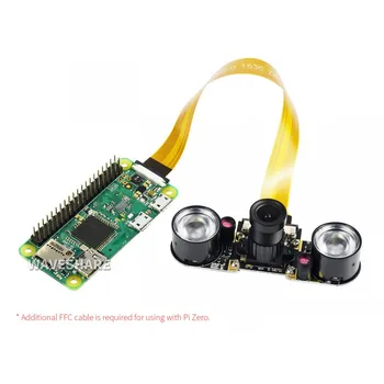 5 Mega 1080P Visão Noturna CCD Módulo da Câmera para Raspberry Pi, Foco Ajustável com LED Infravermelho a Bordo