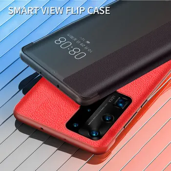 Smart View Flip Case para o Huawei P30 P40 P20 Pro Plus Mate 30 20X P Inteligente 2019 Nova 3 Honra De 20 Lite 6.15 8X 10 10i Capa de Couro