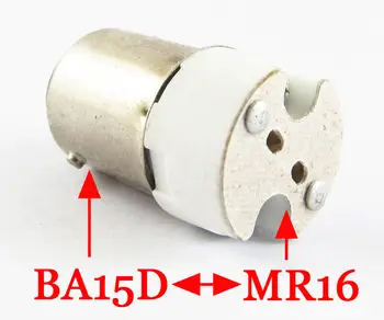 1pc BA15D Macho para MR16 Feminina Soquete da Base de dados de LED de Halogênio, Lâmpada CFL, Lâmpada Adaptador