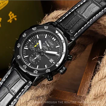 OCHSTIN Negócios de Luxo Quartzo Relógio Homens de Marca Luminosa Cronógrafo Militares do Exército Relógio de Pulso Relógio Relógio Masculino Masculino