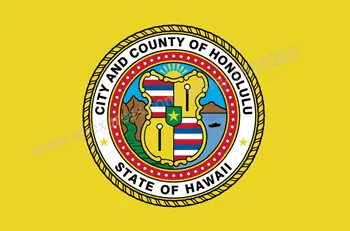 Havaí, Honolulu Bandeira 3 x 5 PÉS de 90 x 150 cm Estados dos EUA Cidade Bandeiras Banners América