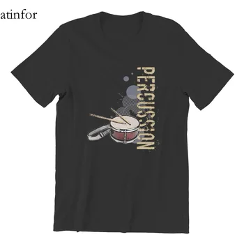 Percussão T-Shirt Personalizada Engraçado De Grandes Dimensões Manga Streetwear Tops, Camisetas 23402