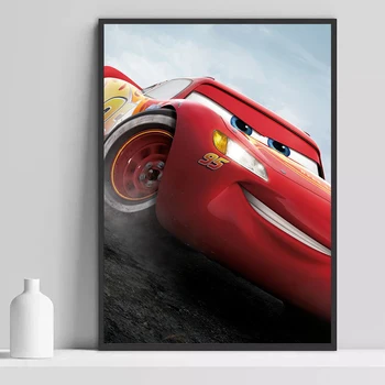 Disney Carros Lightning McQueen obras de Arte da Lona Cartaz de Carros Disney Pintura de Carros Disney Arte de Parede de Carros de Parede Decoração o Presente para Carros Amor