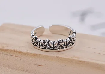 JIANERY Nova Moda, Cor de Prata Coroa Anéis Para Mulheres, Homens Boho Jóia do Vintage Tamanho Ajustável Anéis de Dedo