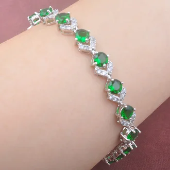 Dubai Joias Roxo Crystal Bracelet Para as Mulheres Cúbicos de Zircônia Cor de Prata Jóias de Casamento da Pulseira 2020 Novas OS0251