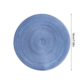 Estilo japonês Rami Rodada guardanapo de papel resistente ao Calor da Mão de Mesa de Tecido antiderrapante Tigela Tapete Decorativo Pratos Pad
