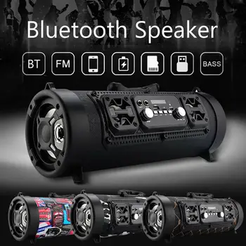 Portátil sem Fio Bluetooth alto-Falante Super Bass Rádio Estéreo hi-fi de FM TF AUX de Suporte de Microfone alto-Falante caixa de som