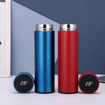 Smart Display de Temperatura Balão de Vácuo de Café,Garrafa Térmica,Aço Inoxidável 304,garrafa Térmica De Chá,BPA Livre,500ML