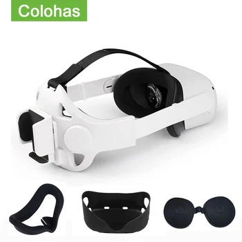 Cinta De Cabeça Para Oculus Quest 2 Halo Cinta Protetora De Silicone Macio, Pega Tampa Para Oculus Quest2 Accessoires