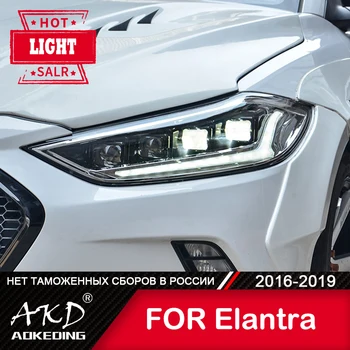 Para o Carro Hyundai Elantra 2016-2019 Lâmpada da Cabeça de Acessórios de Carro Luzes de Nevoeiro Dia com Luz DRL H7 LED Bi Xenon Lâmpada Xenon