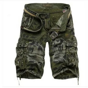 Os Homens Verão De Camuflagem Militar Carga Shorts Bermuda Masculina Jeans Moda Masculina Casual Folgado Shorts Jeans 29-42