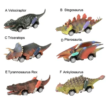 Criativo dinossauro modelo de Puxar para Trás Veículos Brinquedos Para 3-9 Anos de Idade os Meninos Dinossauro Carros presentes Personalizados детские игрушки
