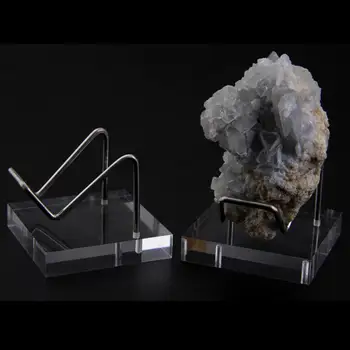 Metal Braço Mineral Do Suporte De Exposição Do Titular W/ Base De Acrílico Para Cristal Mineral Da Base De Dados