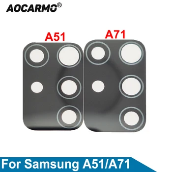 Aocarmo Traseiro da Câmera Lente de Vidro Com Adesivo Adesivo Cola Para Samsung Galaxy A51 A71 SM-A7160 SM-A5160
