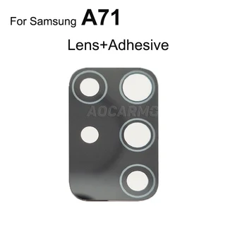 Aocarmo Traseiro da Câmera Lente de Vidro Com Adesivo Adesivo Cola Para Samsung Galaxy A51 A71 SM-A7160 SM-A5160