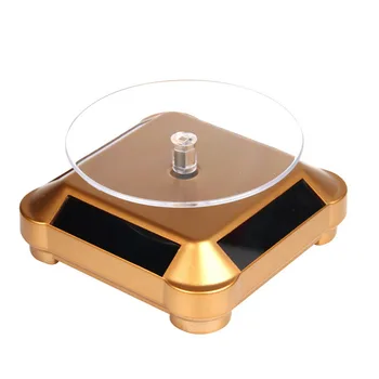 Solar Vitrine 360 Automática Rotativa Giratória Organizador de Jóias Colar de Relógio Pulseira de Telefone do Suporte de exposição do NIN668