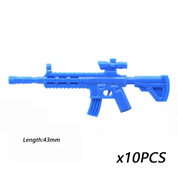 10pcs/lot mini-Moderna HK416 AKM CICATRIZ Assult Rifle, Espingarda e Armas Militares MOC Partes Construção de Blocos de Tijolos de Brinquedos para Crianças