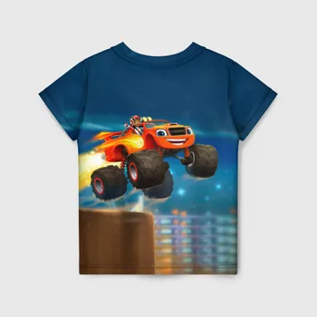 Crianças T-shirt de carro 3D e o Milagre Máquinas