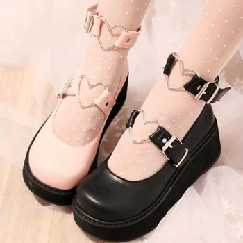 Mulheres japonesas Plataforma JK Mary Jane Estudante Gótica Senhoras Sapatos Lolita Dropshipping Plus Size Kawaii Cosplay Sapatos